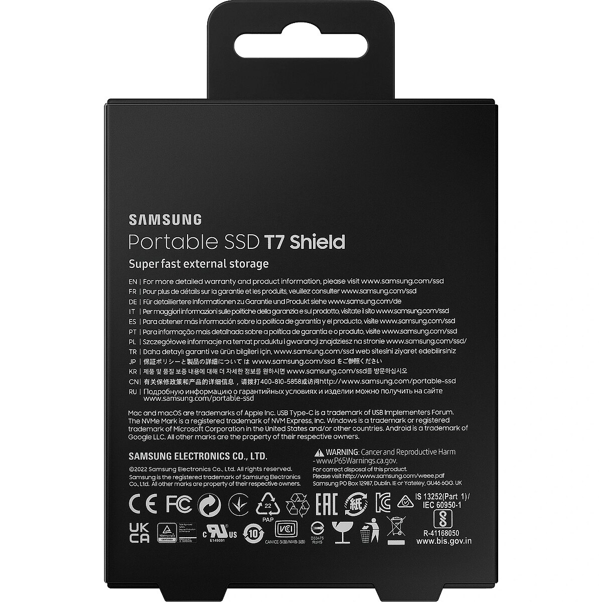 SSD Externe T7 Shield USB 3.2 - 1 To (MU-PE1T0K/EU)