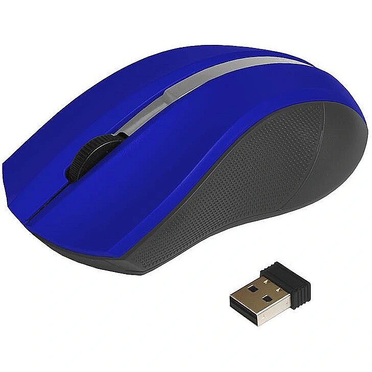 Оптическая мышь. Мышка для компьютера синяя. Мышка беспроводная голубая.