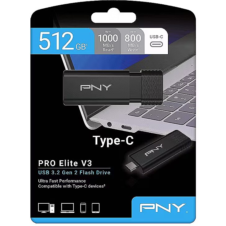 PNY Technologies Pendrive 512GB ProElite V3 USB-C (P