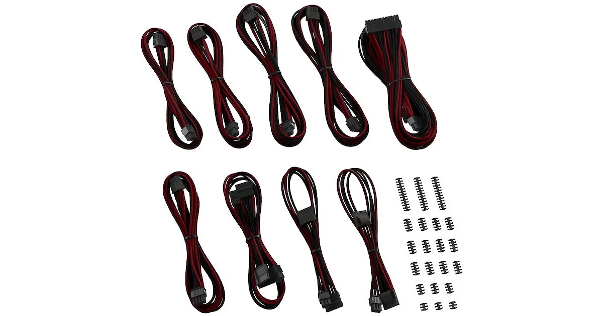 Red Rmi Cable CableMod C-Series ModMesh Classic Cable Kit for Corsair RMi/RMx/RM ...