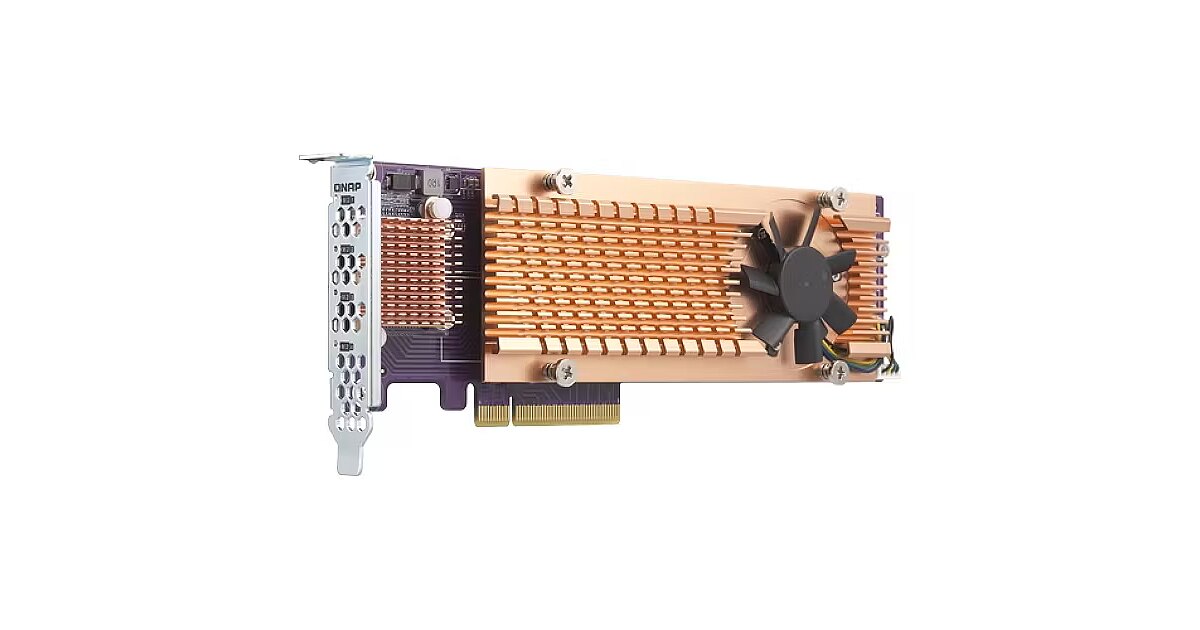 Qnap QM2-4P-384 Quad 2280 PCIe NVMe SSD expansion card (QM2-4P