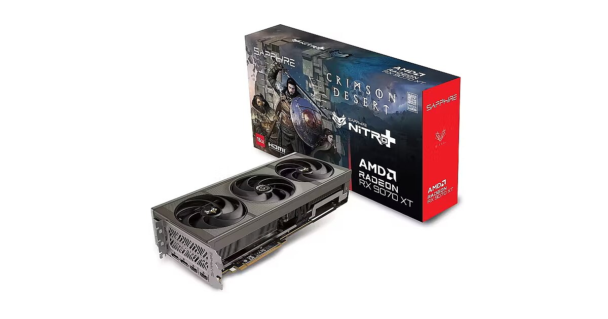 Sapphire Radeon RX 9070 XT, 16GB GDDR6, NITRO+ Crimson Desert