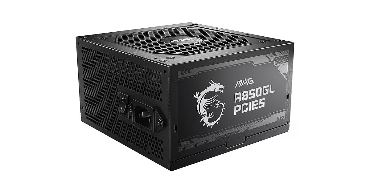 MSI MAG A850GL PCIE5, 850W, 80PLUS Gold (MAG A850GL PCIE5)