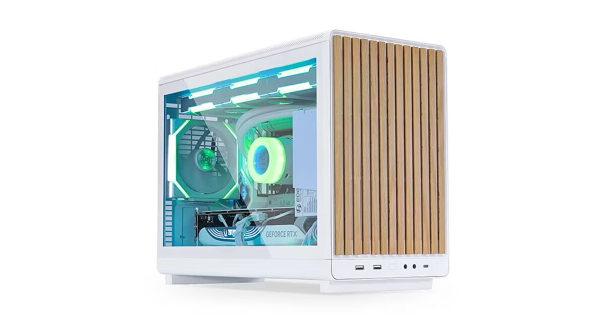 Lian Li A3-mATX, Tempered Glass, White (Wood Edition) (A3W-WDG)