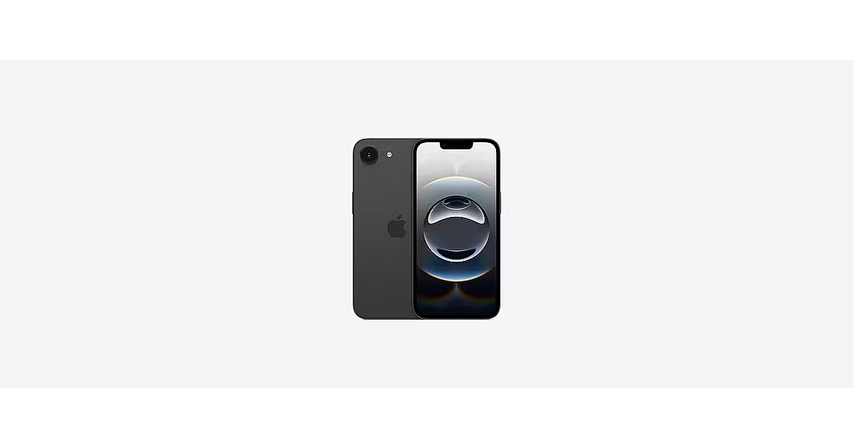 Apple iPhone 16e, 128GB, Black (MD1Q4ZD/A)