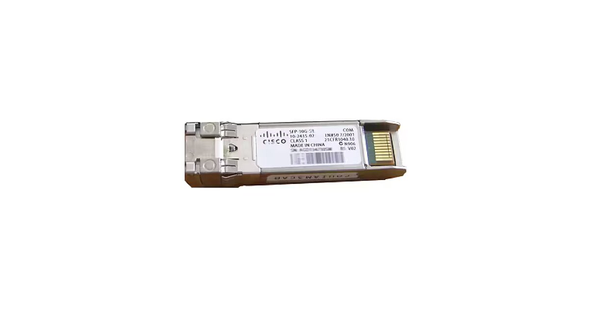 CISCO 10GBASE-SR SFP Module, Enterprise-Class (SFP-10G-SR-S=)
