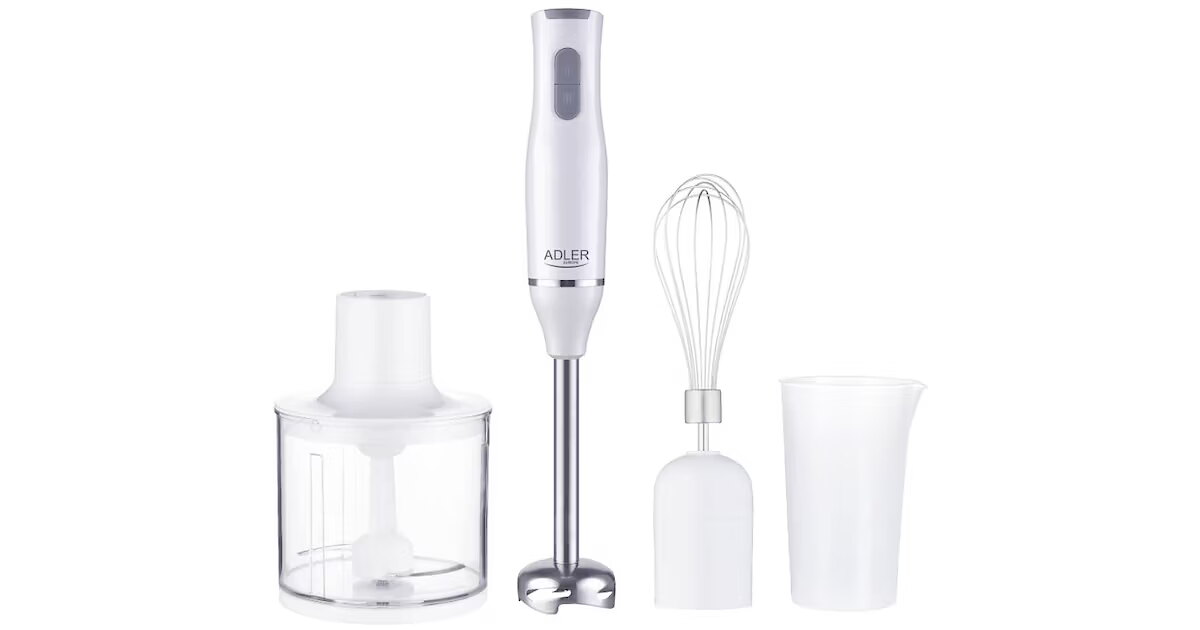 Adler AD 4620, Hand blender set, White/Stainless steel (AD 4620)