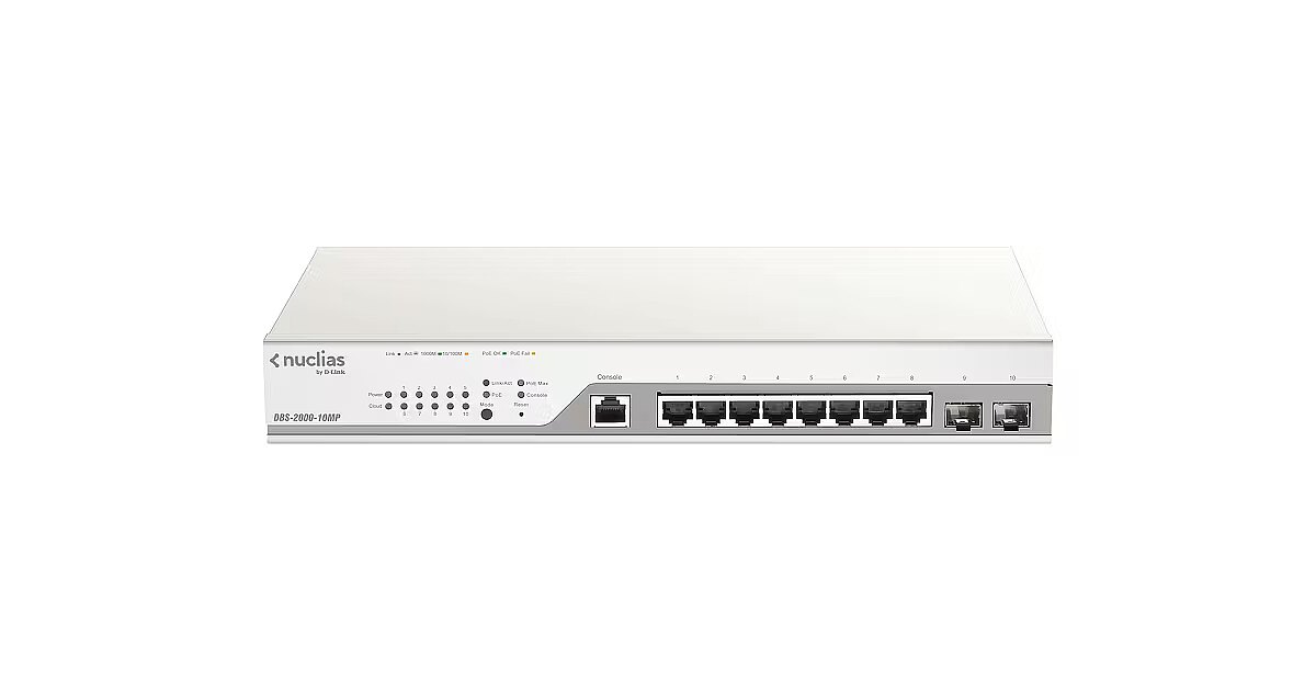 D-Link NUCLIAS 10-PORT POE+ (DBS-2000-10MP)