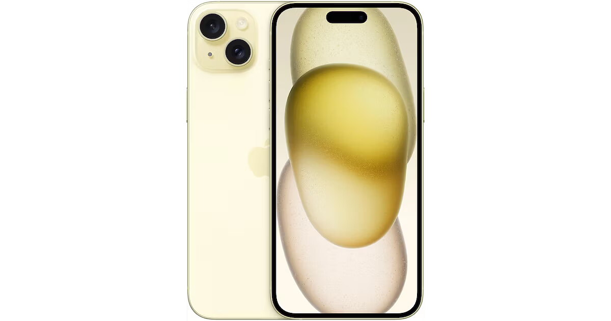 Apple iPhone 15 Plus, 256GB, Yellow (MU1D3ZD/A)