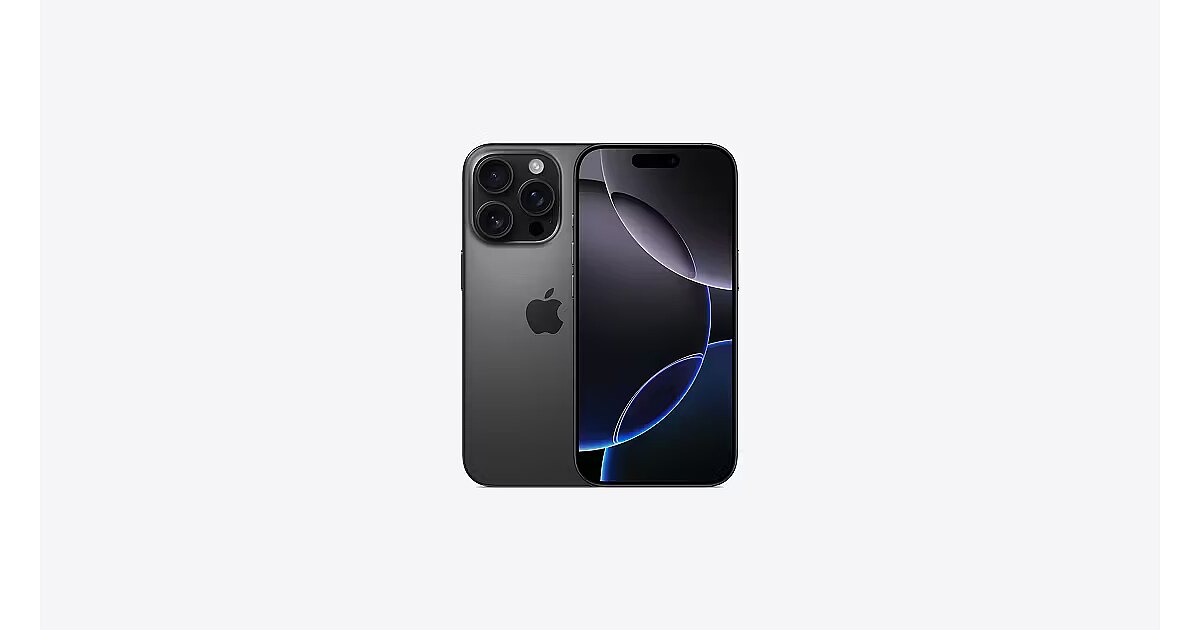 Apple iPhone 16 Pro, 128GB, Black Titanium (MYND3HX/A)