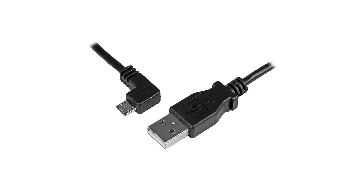 Startech USB-A to Micro USB, Angle, 2m (USBAUB2MLA)