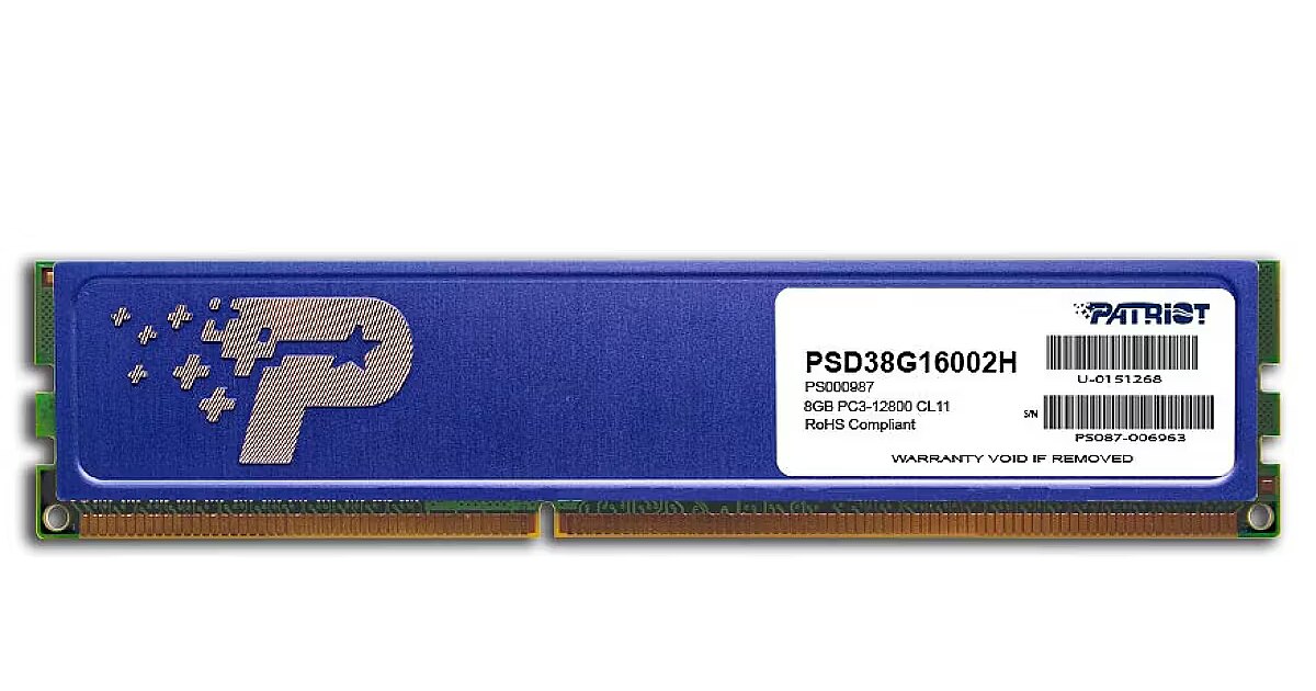 Patriot Memory Psd38g16002h Patriot PSD38G16002H 8GB RAM Signature