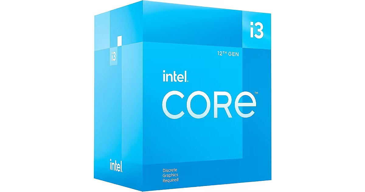 Intel Core i3-12100F (4C/8T, 3.30 GHz, 12MB Cache, LGA1700, 60W