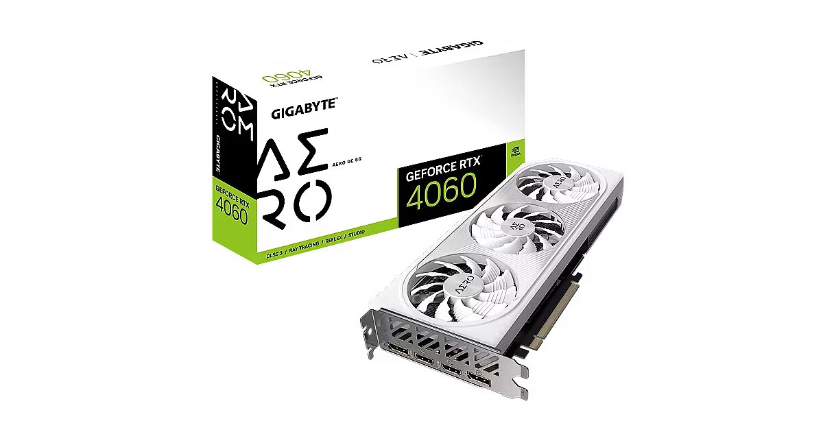 Gigabyte GeForce RTX 4060, 8GB GDDR6, AERO OC (DLSS 3) (GV