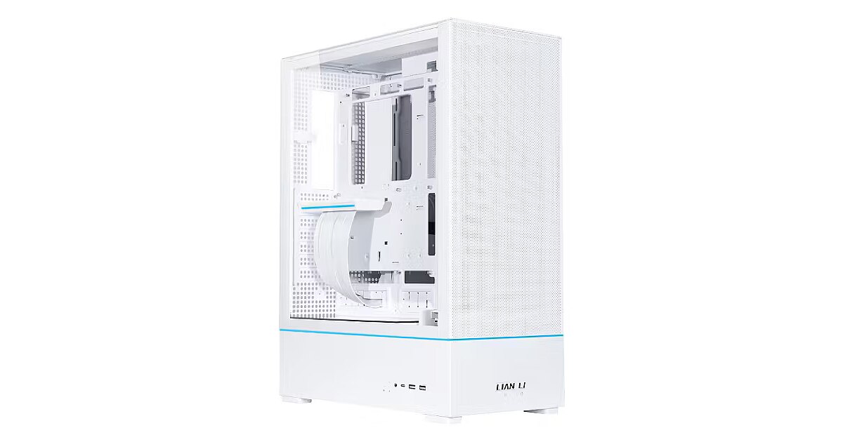 Lian Li SUP-01, Tempered Glass, White + RGB Riser Card PCIe 4.0 (SUP01W)