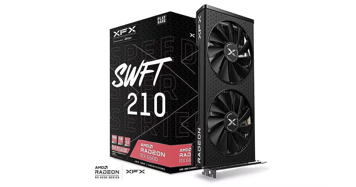 XFX Radeon RX 6600, 8GB GDDR6, Speedster SWFT 210 (RX-66XL8LFDQ)