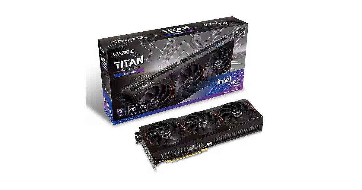 Sparkle Intel Arc B580, 12GB GDDR6, TITAN Nox OC (SB580TB-12GOC)