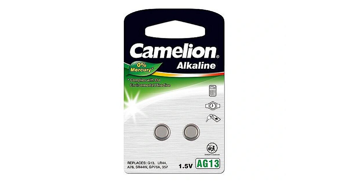 Camelion AG13 / G13 / LR44 / A76 / SR44W / GP76A / 357 (Three Packaging  Options)