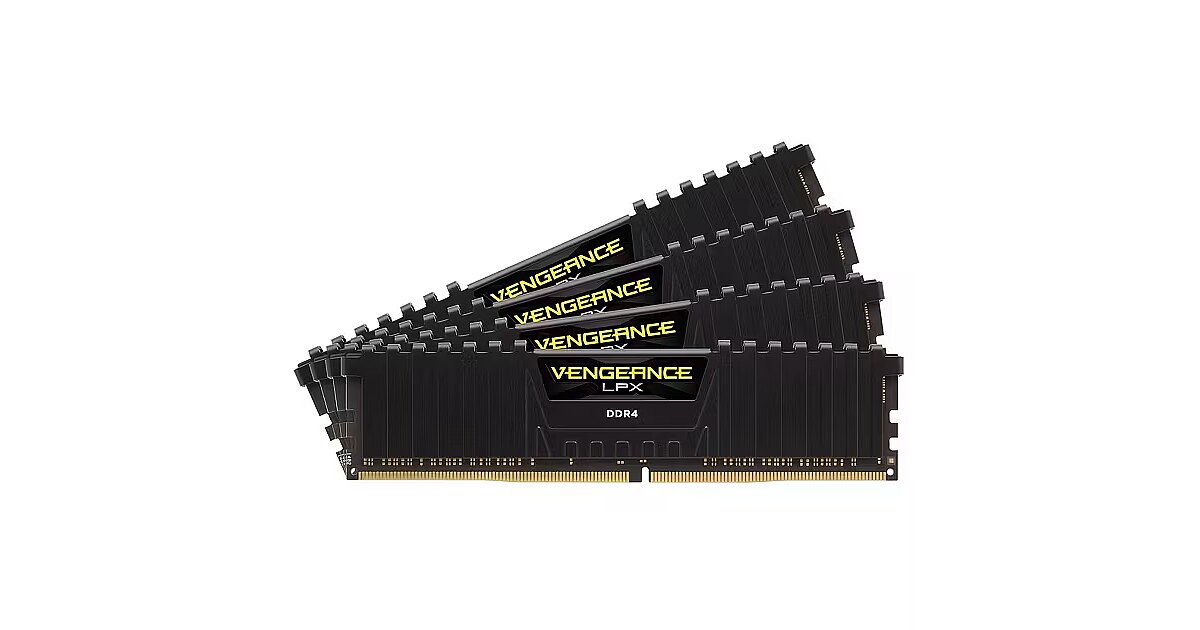 Corsair Vengeance LPX Black, DDR4, 64GB, 2666MHz, CL16, Kit of 4