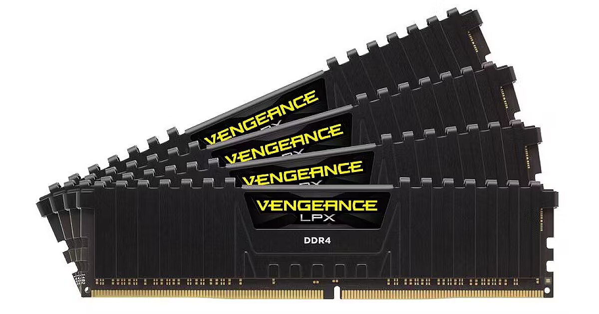 Corsair Vengeance LPX Black, DDR4, 32GB, 3200MHz, CL16, Kit of 4