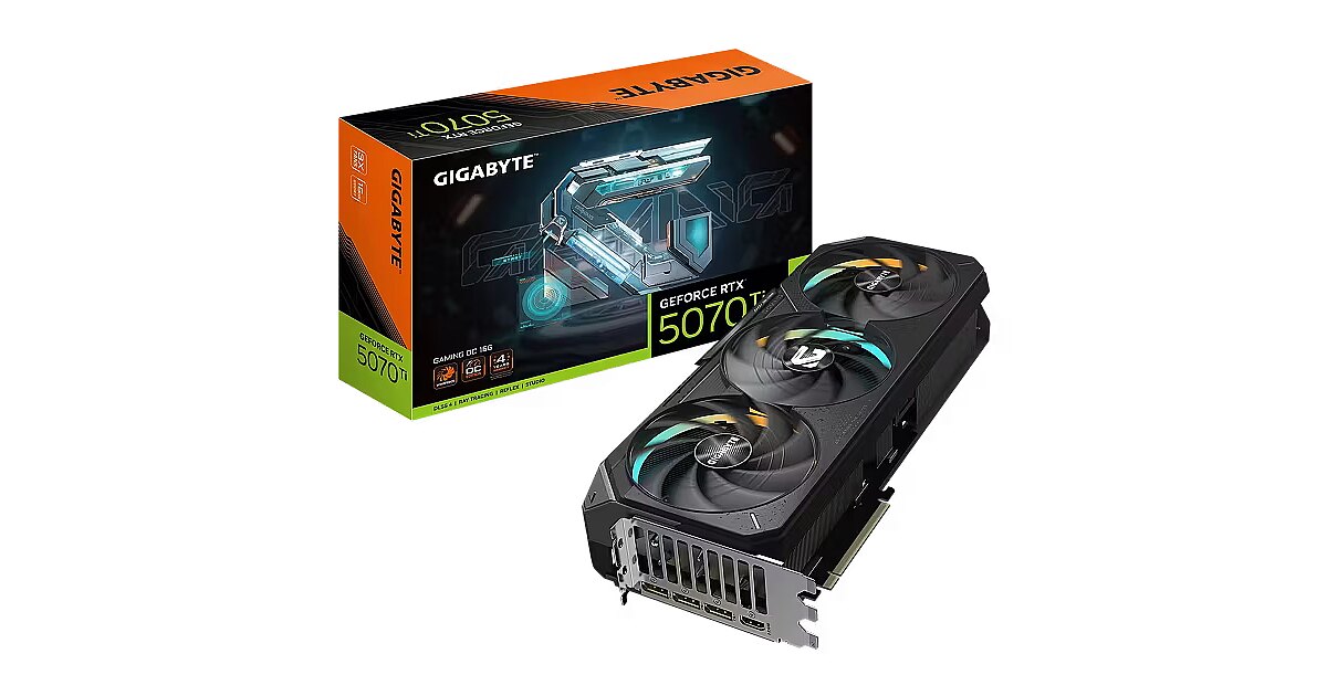 Gigabyte GeForce RTX 5070 Ti, 16GB GDDR7, GAMING OC (DLSS 4) (GV