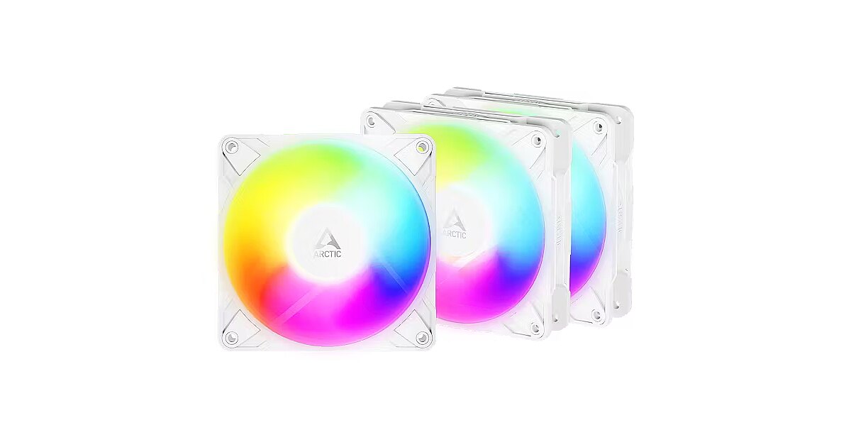 Arctic P12 Pro Reverse A-RGB, 3 Pack, White (ACFAN00334A)