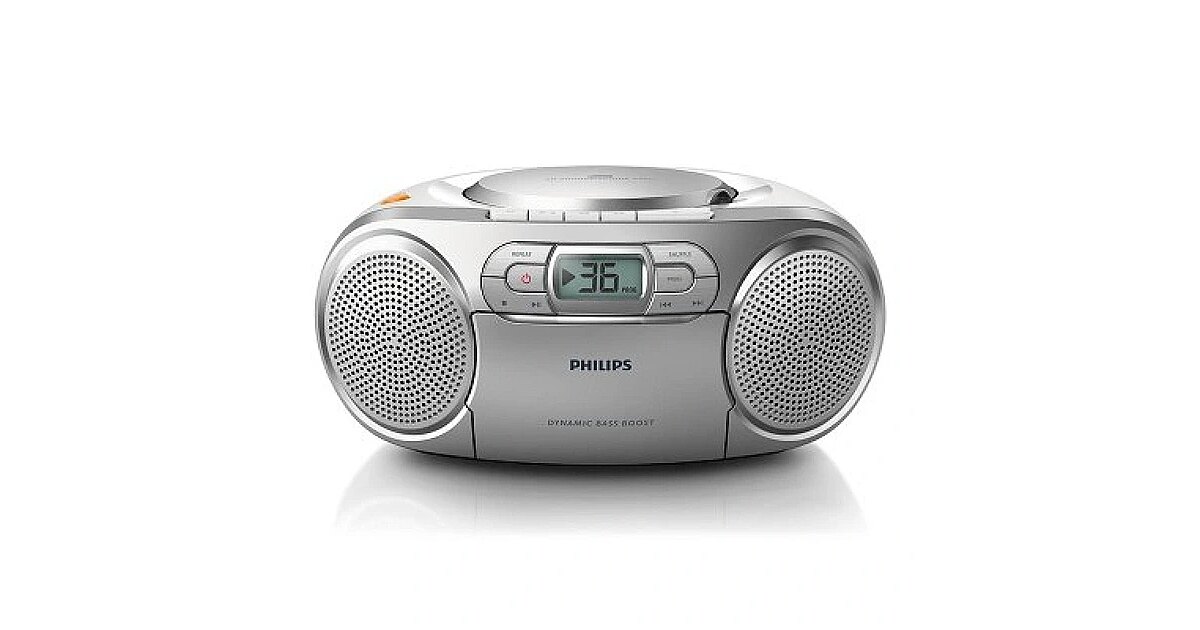 Philips CD Soundmachine AZ127/12 Silver 4W Play MP3-CD, CD and CD-R/RW, FM  tuner (AZ127/12)