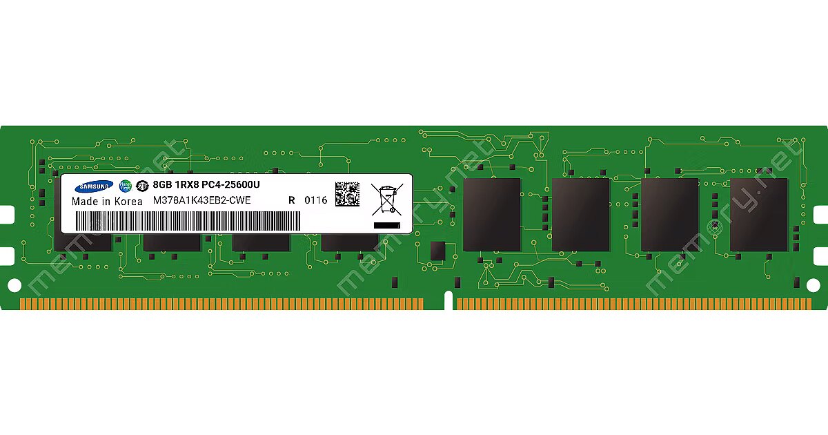 Samsung 8GB, DDR4, 3200MHz, CL22, Single Stick (M378A1K43EB2-CWE)