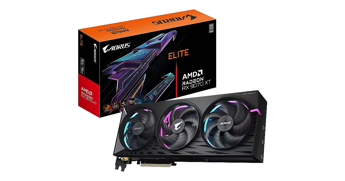 グラフィックボード・グラボ・ビデオカード AMD RADEON 9070XT GIGABYTE AORUS ELITE Gigabyte Radeon RX 9070 XT, 16GB GDDR6, AORUS ELITE (GV