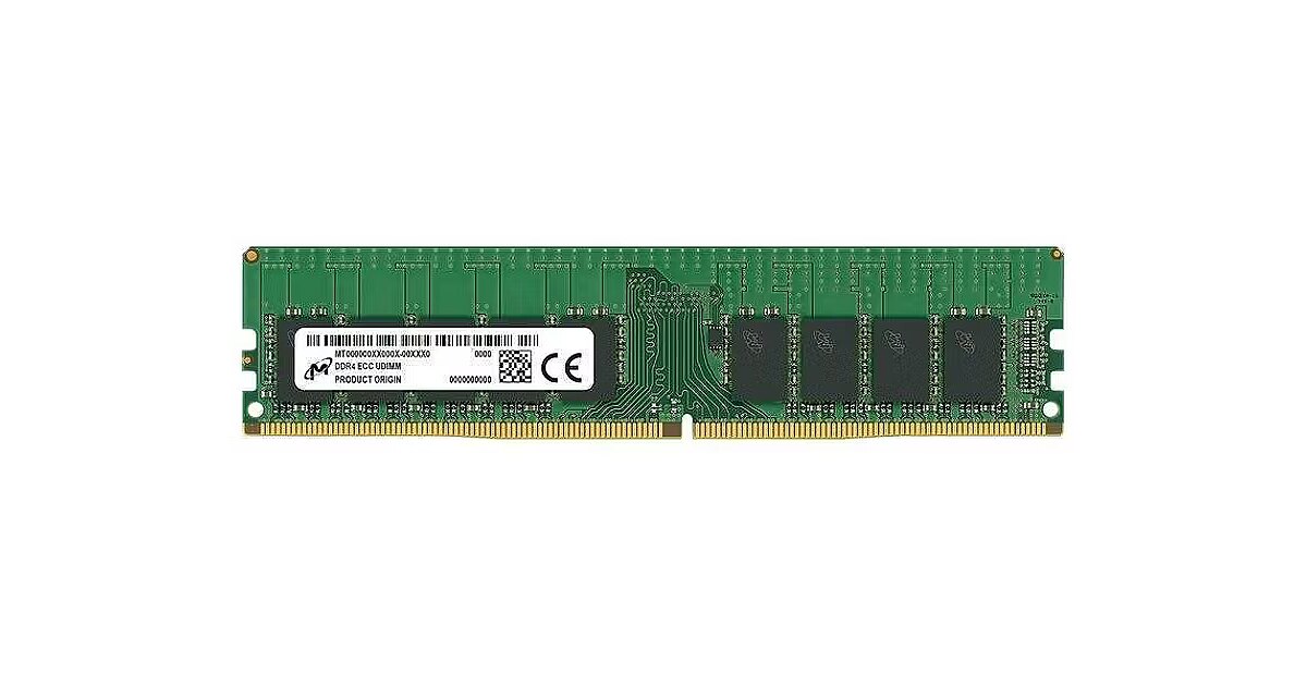 Micron Server Memory Module|MICRON|DDR4|16GB|UDIMM/ECC|3200 MHz|CL