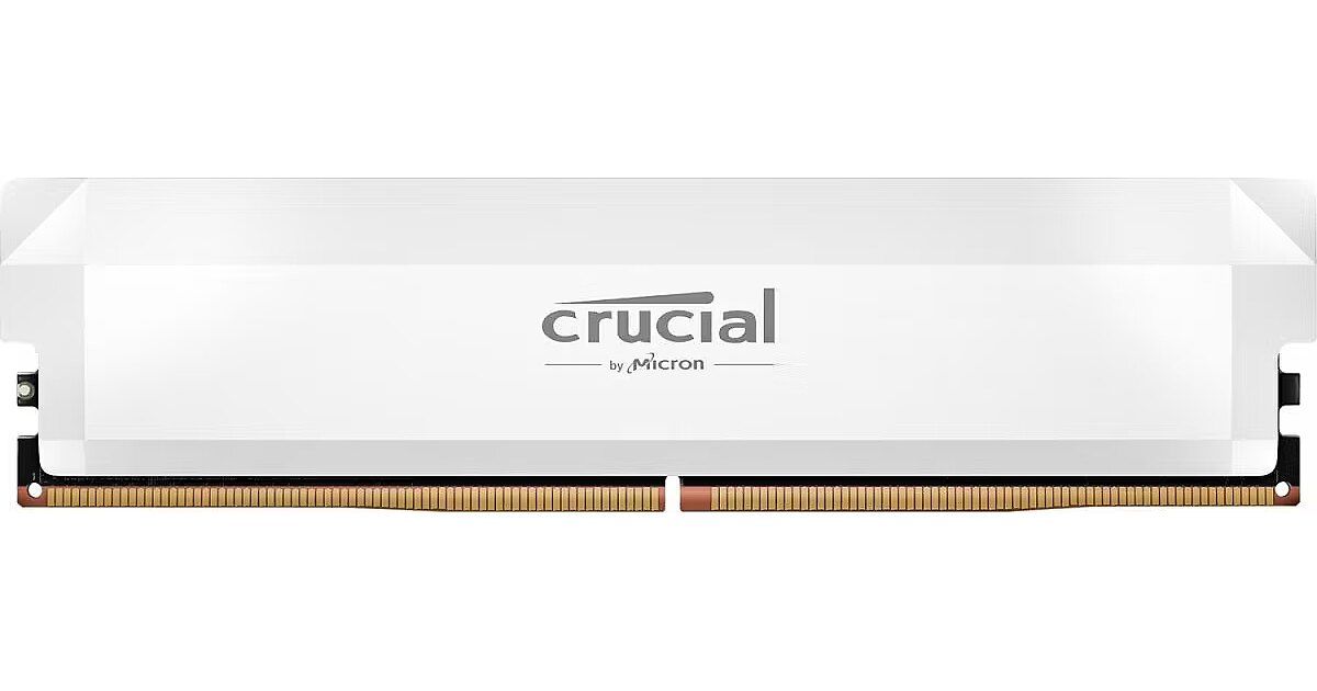Crucial Pro OC White (EXPO + XMP), DDR5, 16GB, 6000MHz, CL36, Single ...