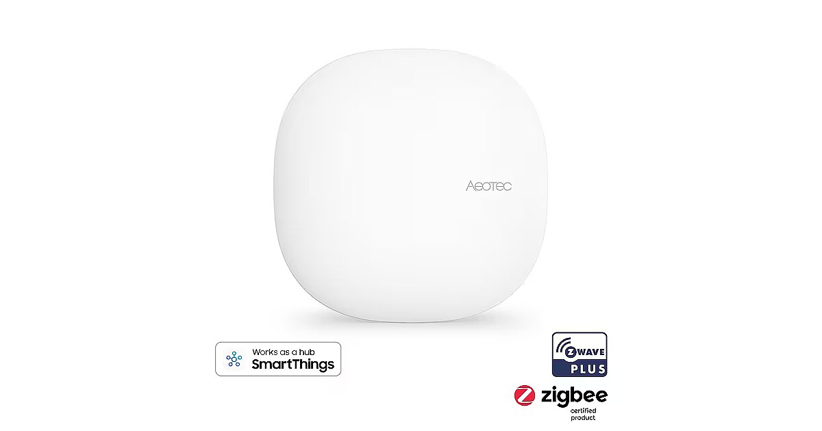 Aeotec Smart Home Hub - Hub Per SmartThings, Compatibile Con Zigbee, Z-Wave, WiFi, Bianco