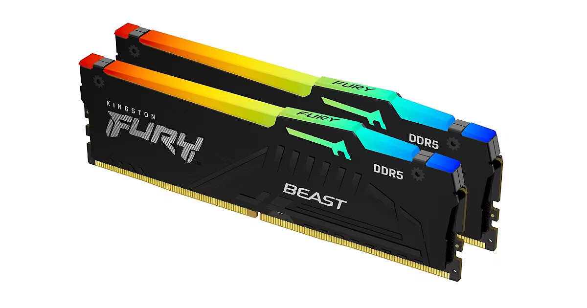 Kingston FURY Beast RGB Black, DDR5, 32GB, 5600MT/s, CL40, Kit of