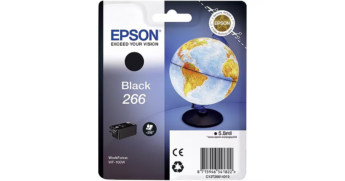 Epson Ink Epson Black 266 cartridge | WorkForce WF-100W (C13T26614010)