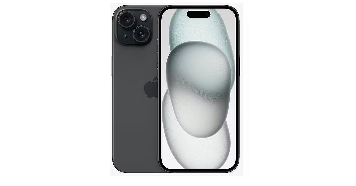 Apple iPhone 15, 128GB, Black (MTP03ZD/A )