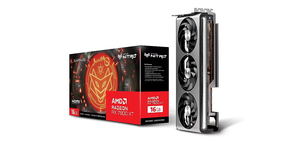 Sapphire Radeon RX 7800 XT, 16GB GDDR6, NITRO+ (11330-01-20G)