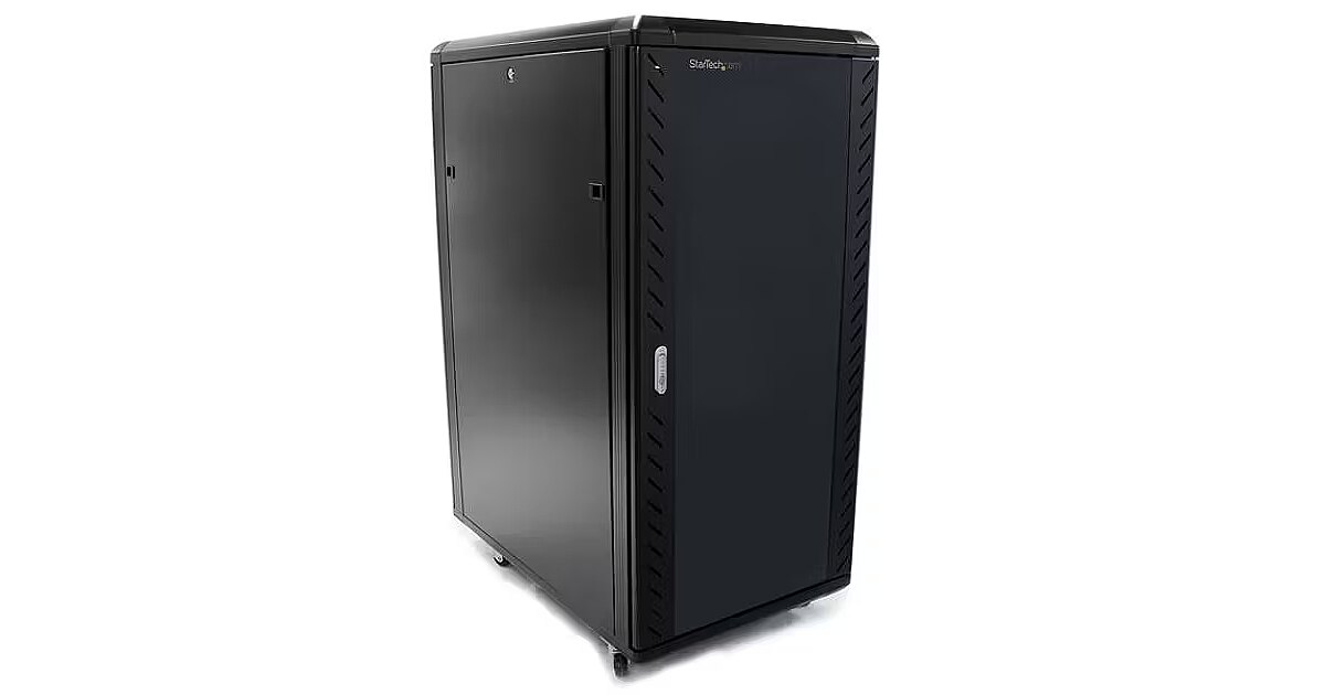 36 Inch Server Rack Casters Startech 25U 36IN SERVER RACK CABINET CABINET WITH CASTERS (RK2536BKF)