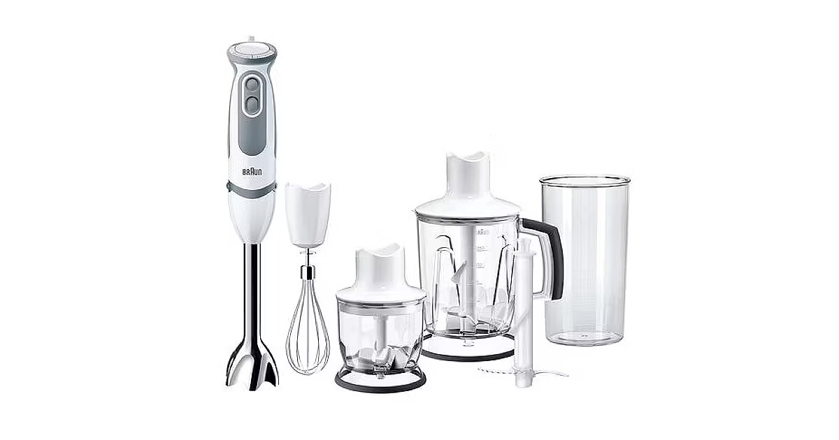 Braun hand blender set MQ 5245 WH, Stainless steel/White (MQ5245WH)