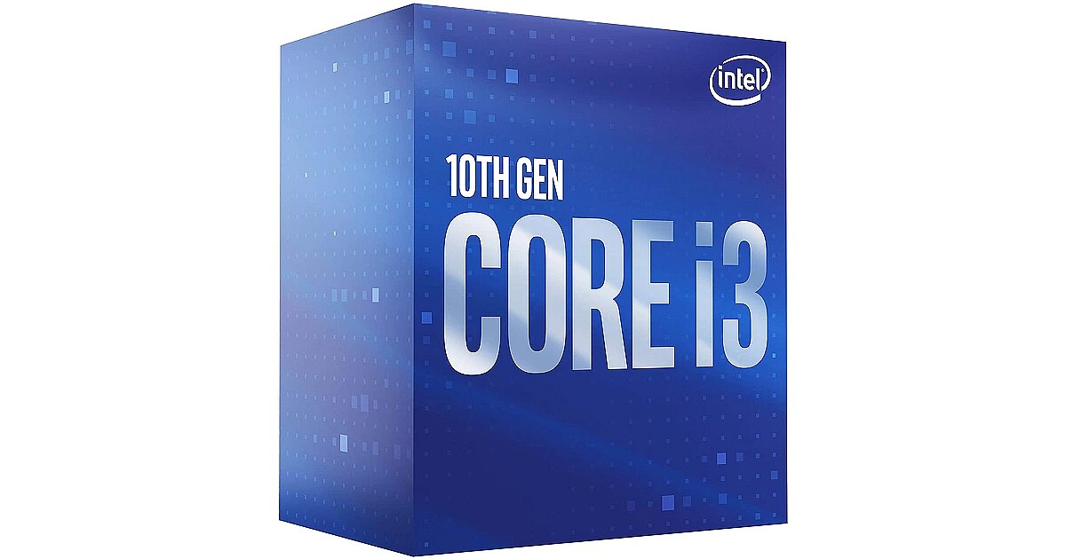 Intel Core i3-10100F (4C/8T, 3.60 GHz, 6MB Cache, LGA1200, 65W