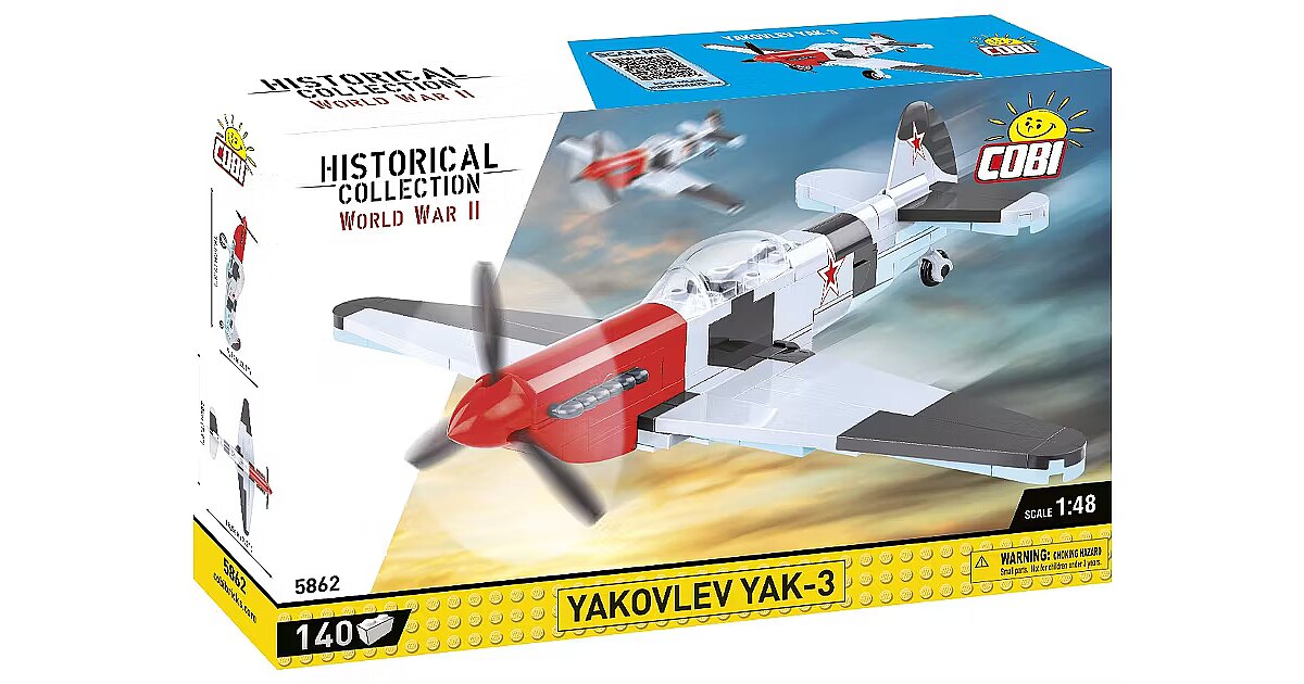 COBI Yakovlev Yak-3 Aereo Sovietico Seconda Guerra Mondiale - Modello 1:48, 140 Pezzi, Costruzioni
