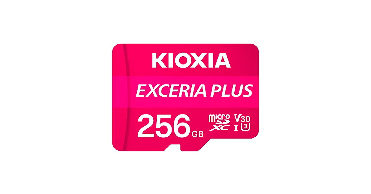Kioxia Exceria Plus, microSDXC, 256GB, UHS-I, U3, V30 (LMPL1M256GG2)