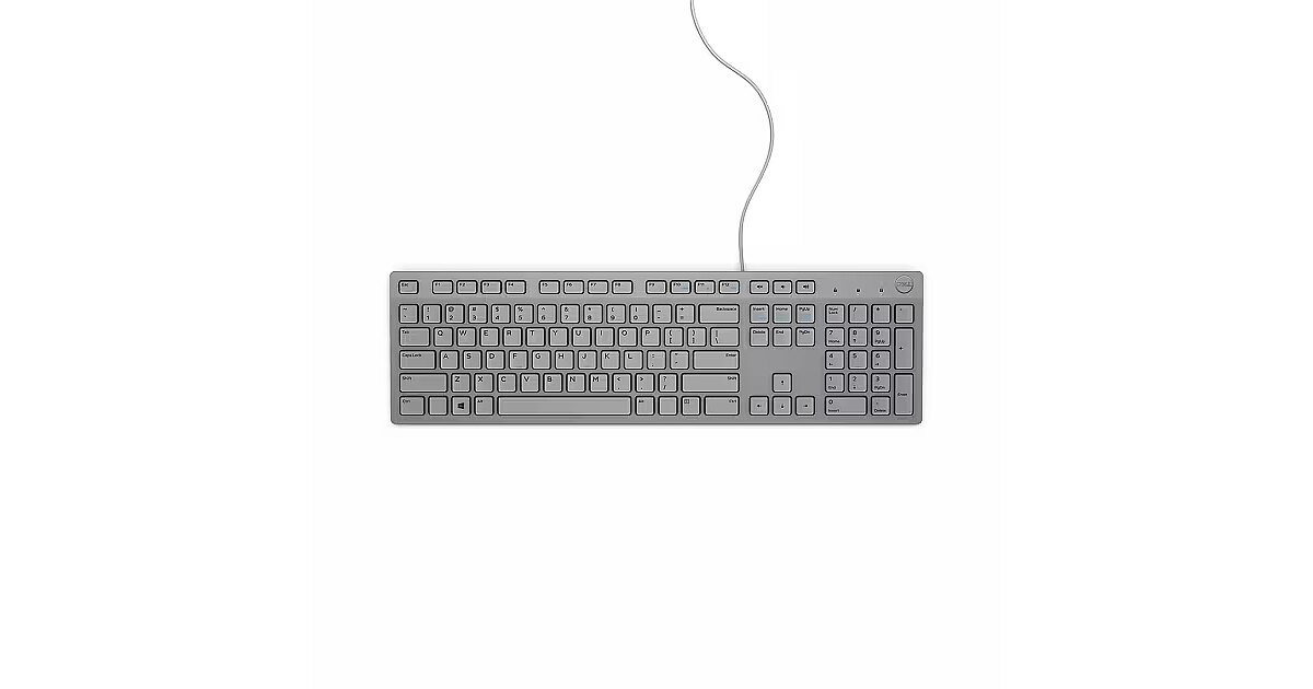 Dell Wired Keyboard - KB216 - US International (QWERTY) – Grey/ LT ...
