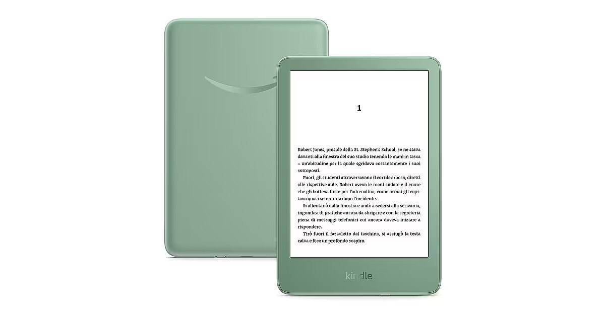 Kindle Kindle, 16GB, Matcha Green, with Ads (B0CP31VPZ1)