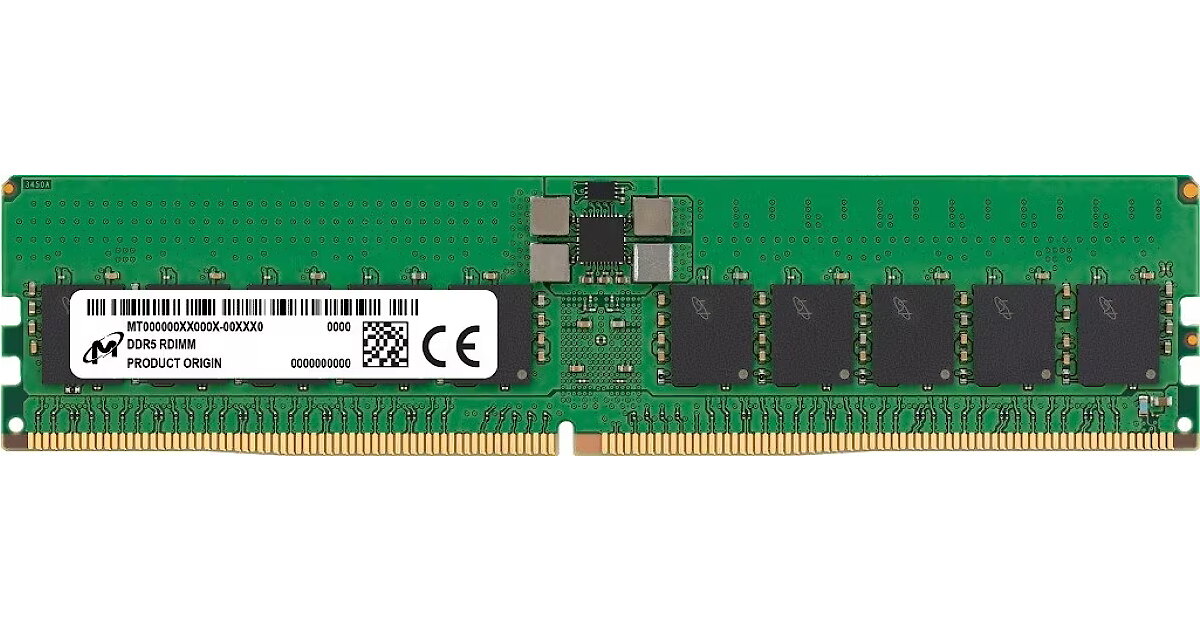Micron 32GB DDR5-5600 RDIMM 2Rx8 CL46 (MTC20F2085S1RC56BR)