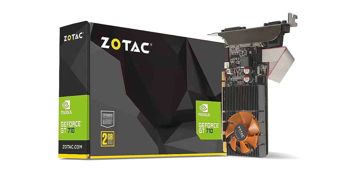 Zotac GeForce GT 730, 2GB, DDR3, Low Profile Fan Edition (ZT-71310