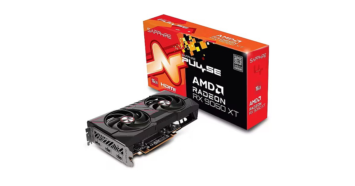 Sapphire Radeon RX 9060 XT, 16GB GDDR6, PULSE (11350-03-20G)