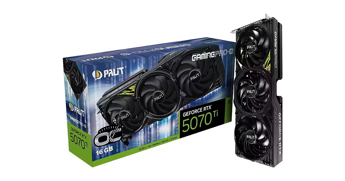 Palit GeForce RTX 5070 Ti, 16GB GDDR7, GamingPro-S OC (DLSS 4