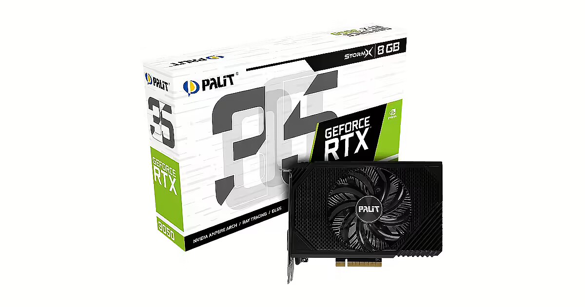Palit GeForce RTX 3050, 8GB GDDR6, StormX (NE63050018P1-1070F) Palit GeForce RTX 3050, 8GB GDDR6, StormX (NE63050018P1-1070F)
