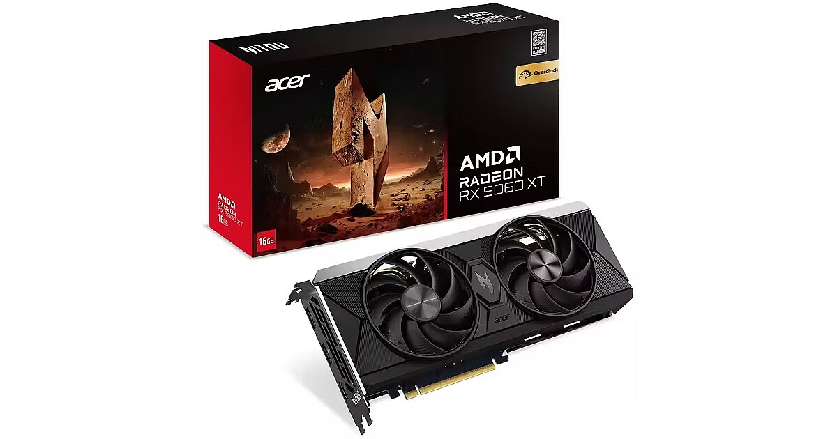 Acer Radeon RX 9060 XT, 16GB GDDR6, Nitro (DP.Z4KWW.P01)