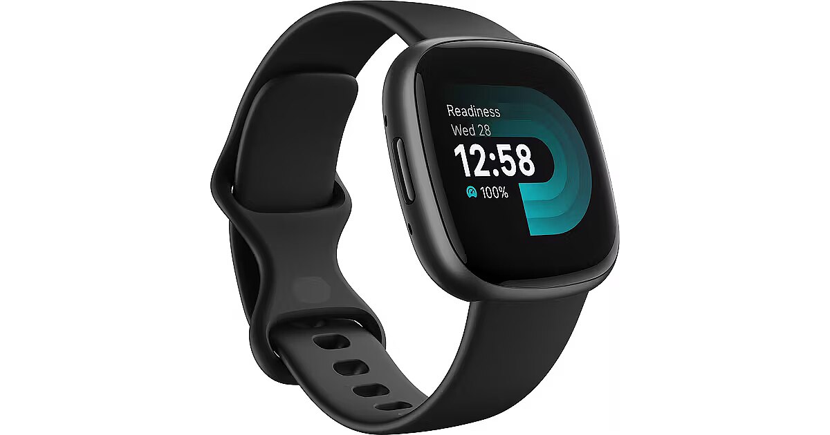 Fitbit Versa 4, Black/Graphite (FB523BKBK)